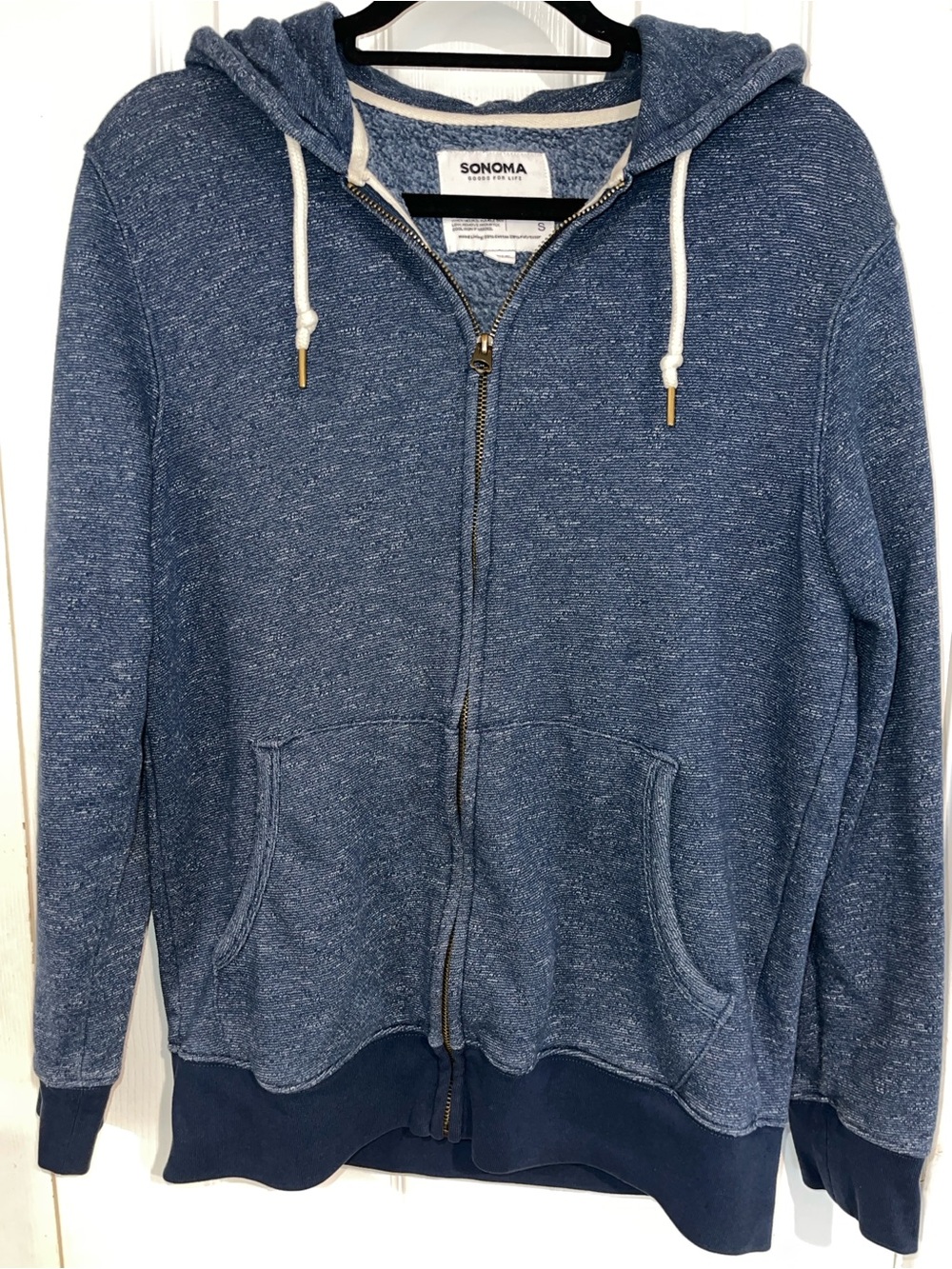 SONOMA Men's Blue Full-Zip Hooded Sweater Sz S SKU: 0928-51